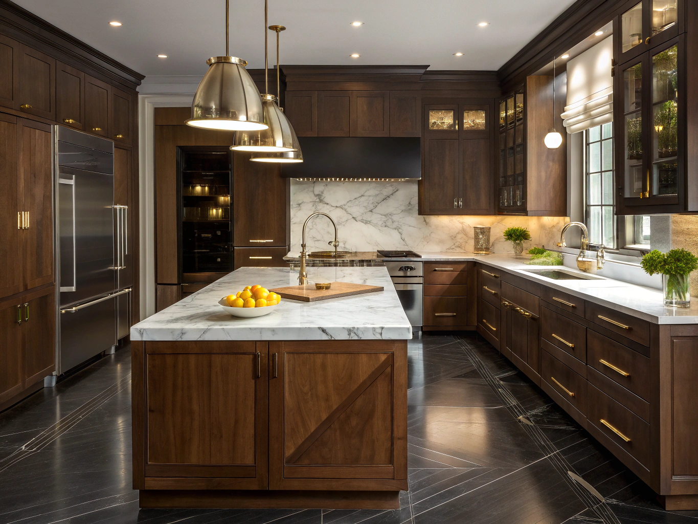 Example design inspiration: modern kitchen remodel with dark cabinetry