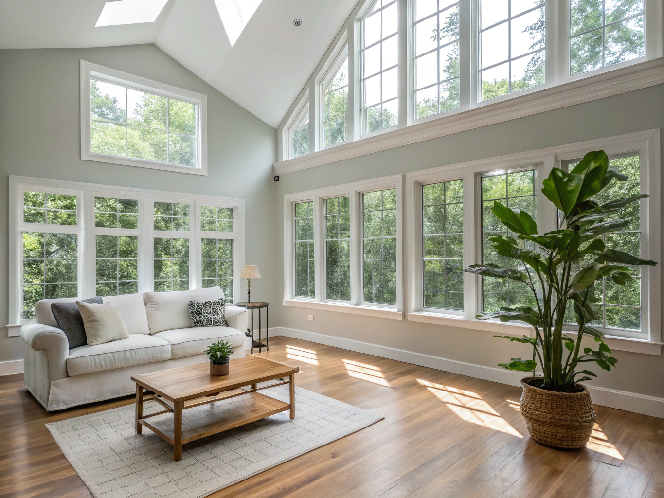 Whole-home interior renovation with open living area